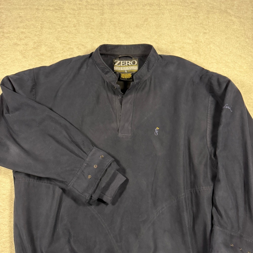 Zero Restriction Golf Pullover Jacket Mens L Navy Quarter Zip French Creek‎